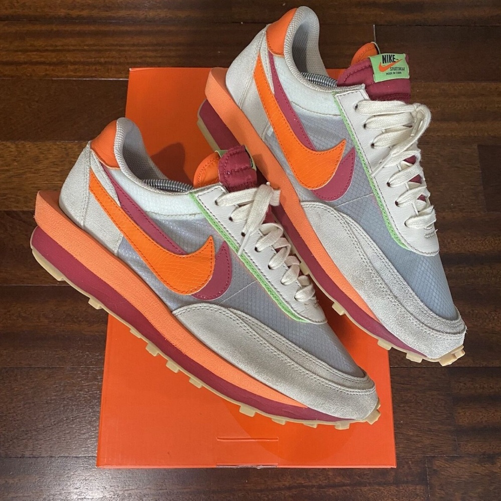 Nike Sacai x clot x LD Waffle net orange blaze